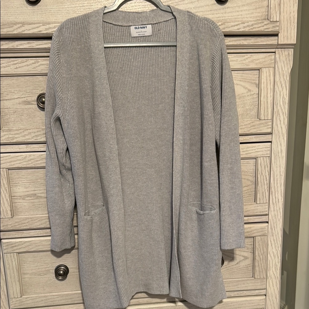 Old Navy grey open cardigan large